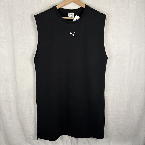 PUMA Essentials Elevated Bodycon Dress Womens Black Casual 686211 Medium NWT - Picture 1 of 5